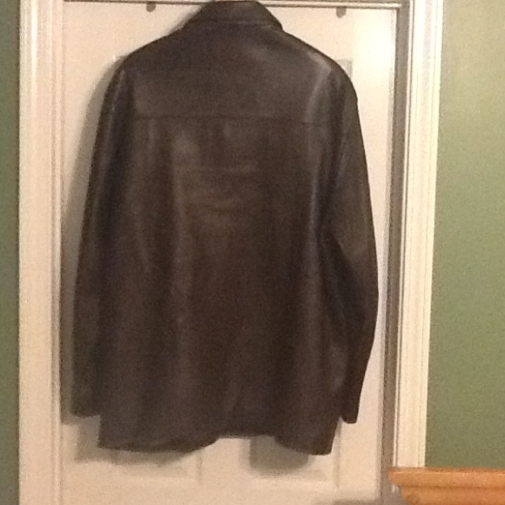 Linea Uomo brown Lambskin coat size XXL - Picture 3 of 4