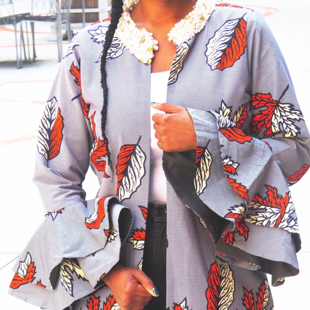 African print Fall coat