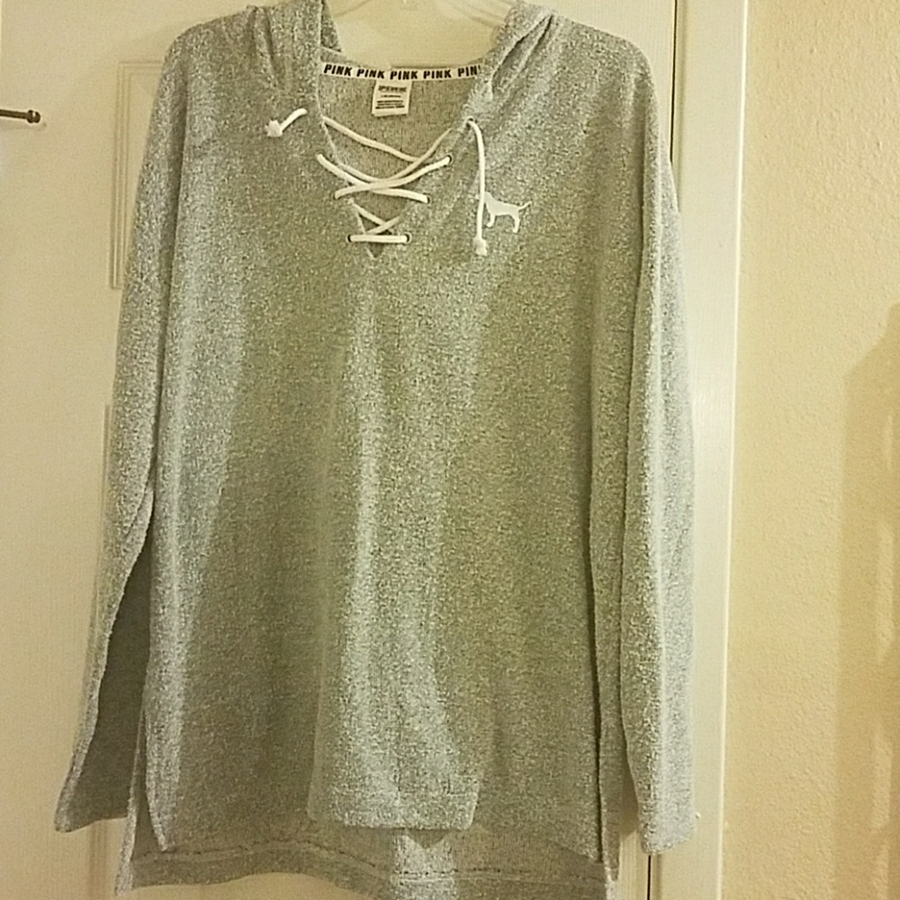 PINK terry clothe hoodie