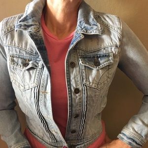 Distressed Denim jacket by River island