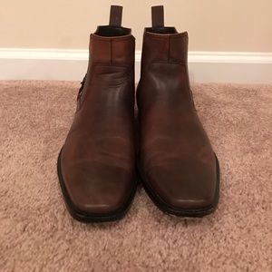 Hugo by Hugo boss brown leather ankle boots