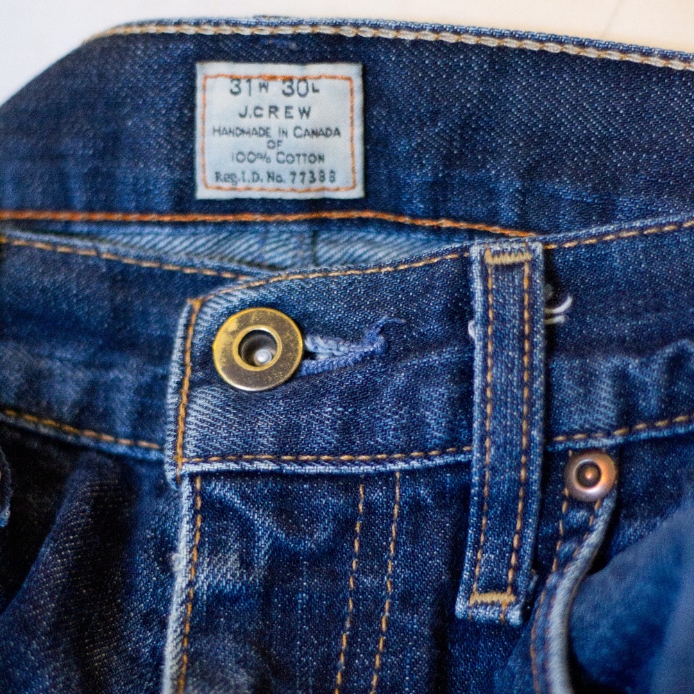J. Crew High Waist Denim in Classic Wash 31x30