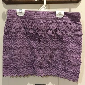 NWT American eagle purple lace skirt size 4