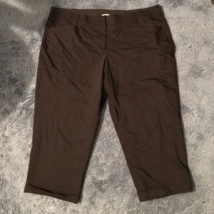 Black crop dress pants