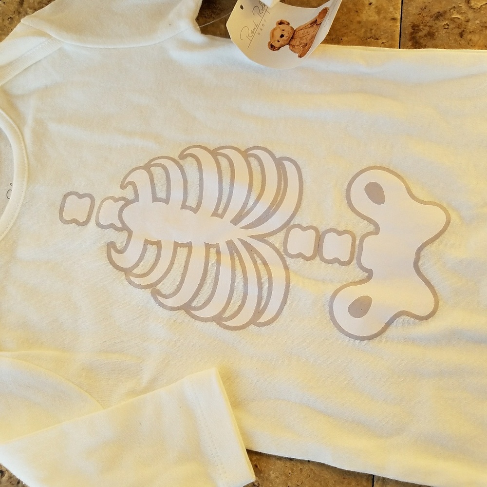 Renee Rofe' Baby Skeleton PJ's Costume 6M