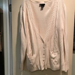 Cable cardigan in cream