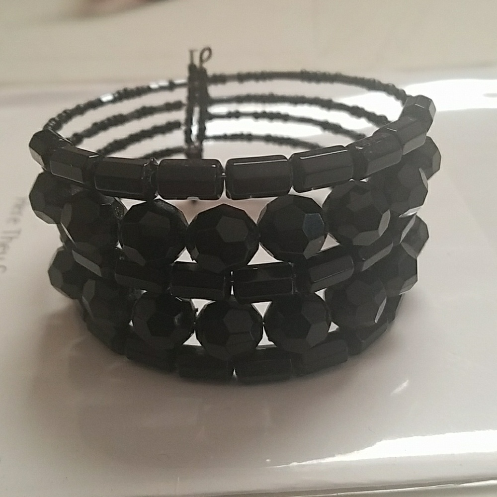 Black Beeded Bracelet