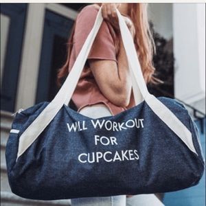 Will work out for cupcakes gym bag
