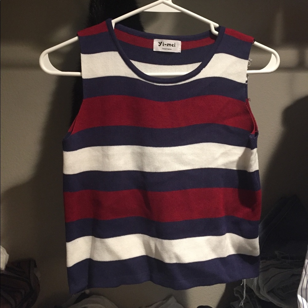 Cropped knit top