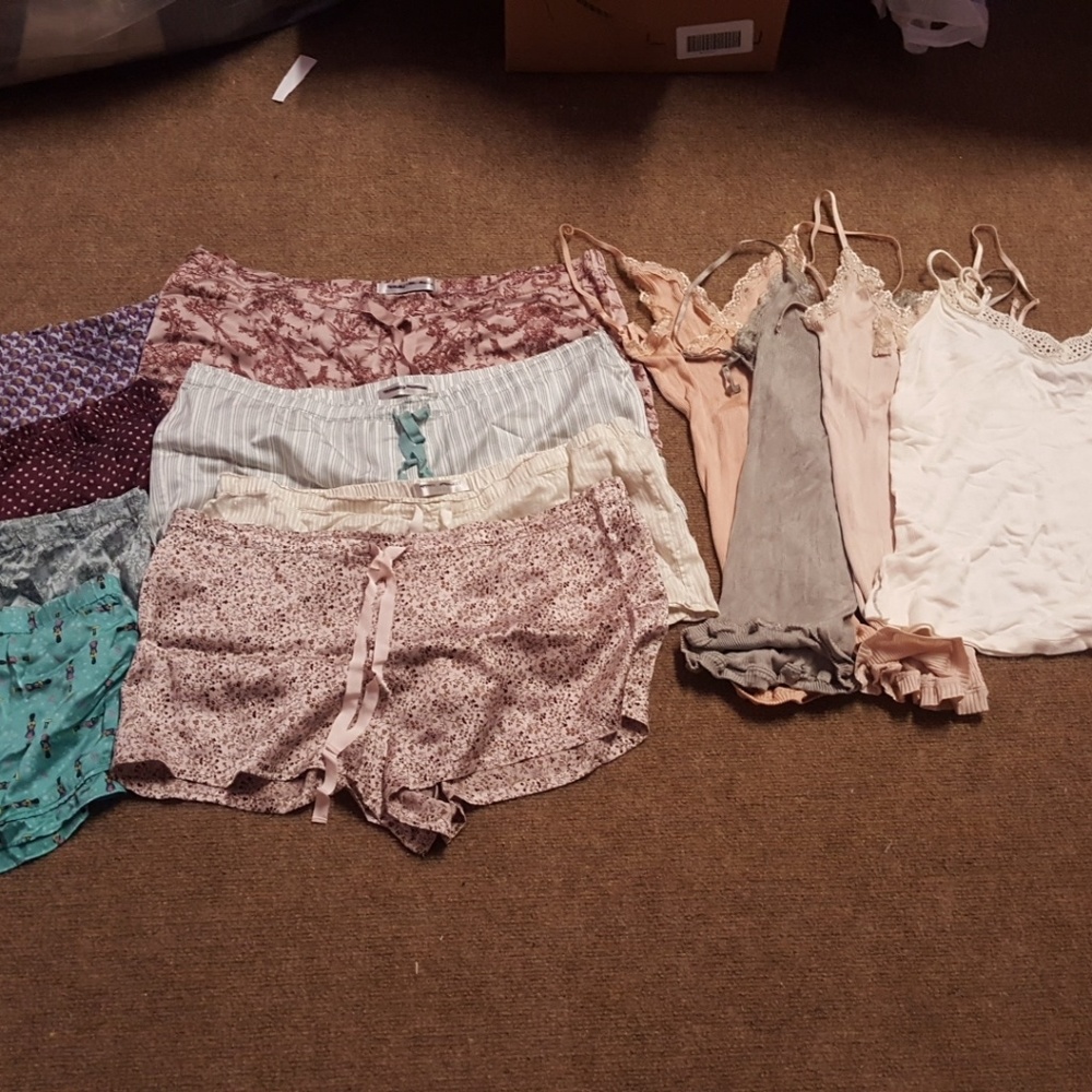 Victoria secret silk shorts and Tank tops