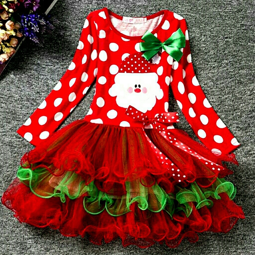New Boutique Christmas Santa dress size 3T to 5T