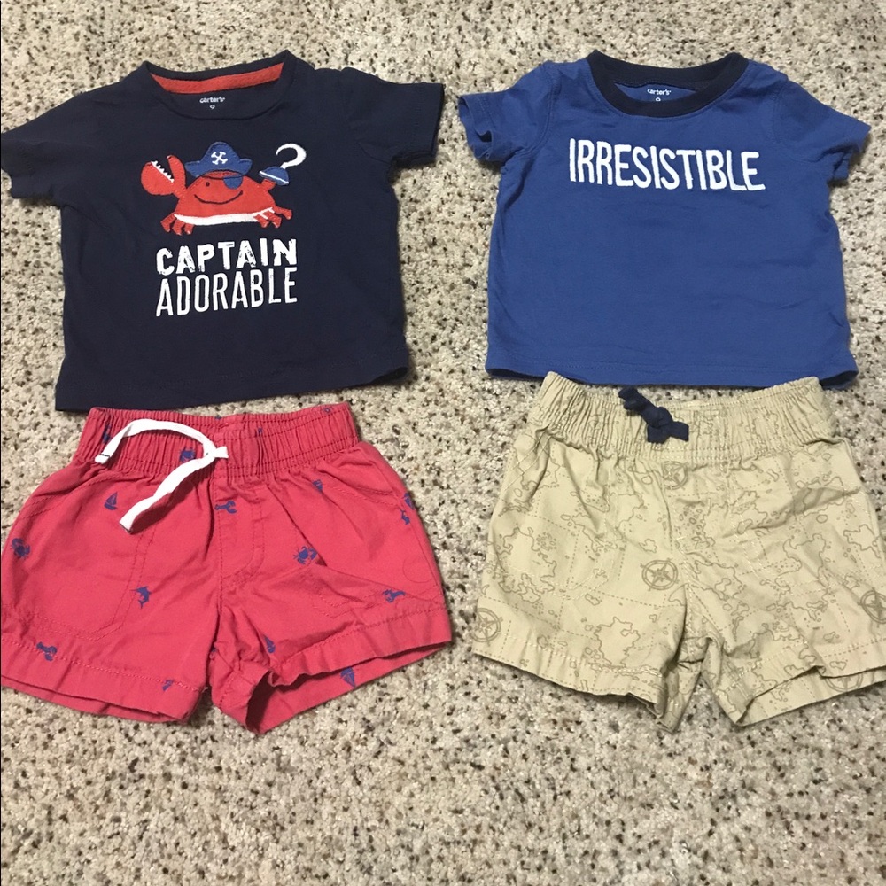 2 pairs of shirts and shorts