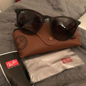 Gently used RayBan "ERIKA" Sunglasses w/ case.