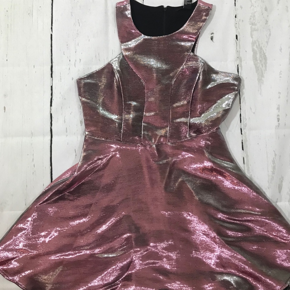 Forever 21 metallic Skater Party Small juniors