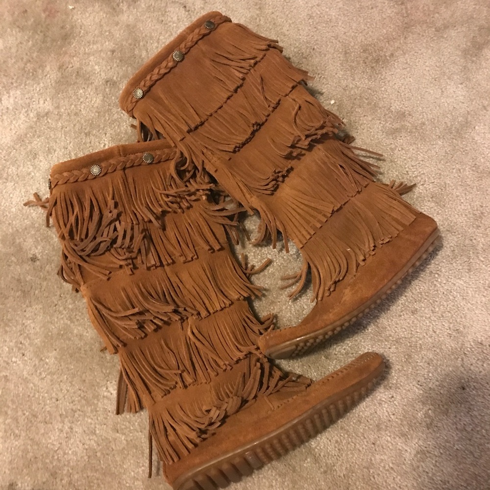 Minnetonka Fringe Boots