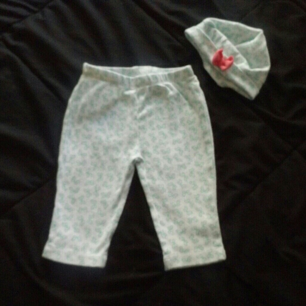 Matching Baby Hat and Bottoms