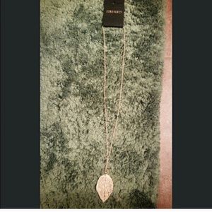 Forever 21 Gold Leaf Necklace