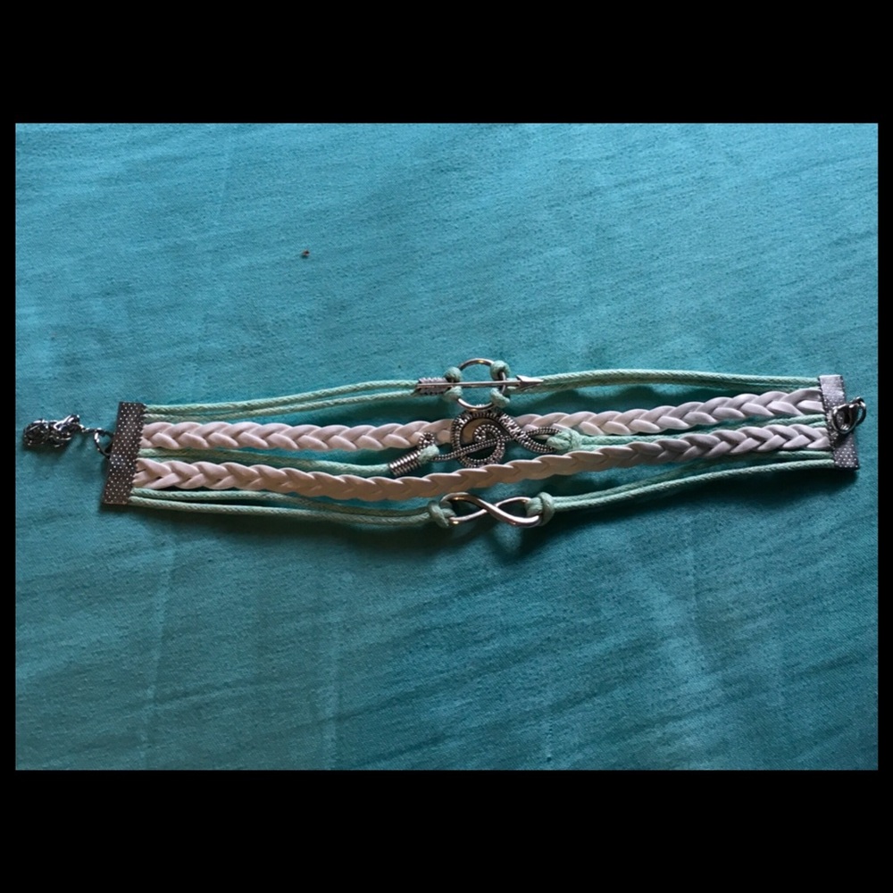 Mint charm Suede Bracelet