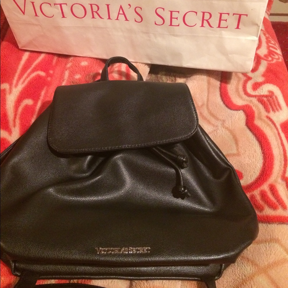 New Victoria's Secret Drawstring Leather Backpack