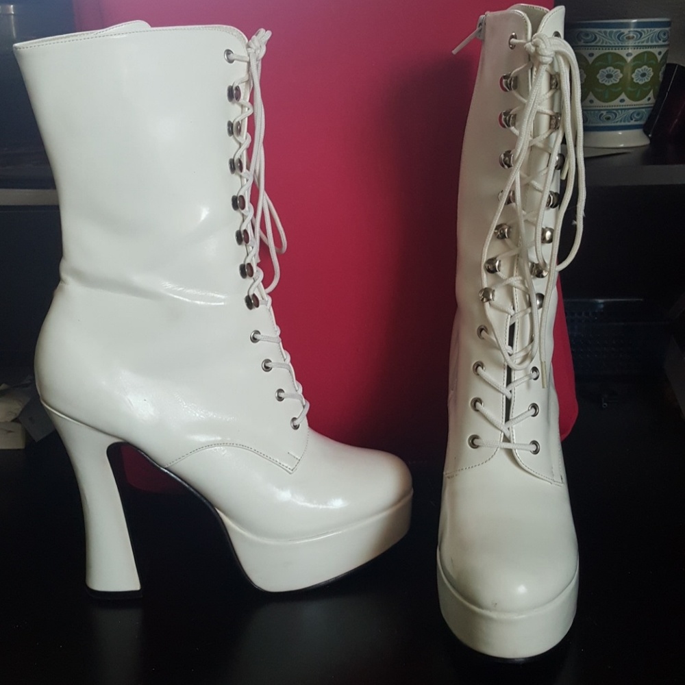 Platform Vegan leather mid-boots