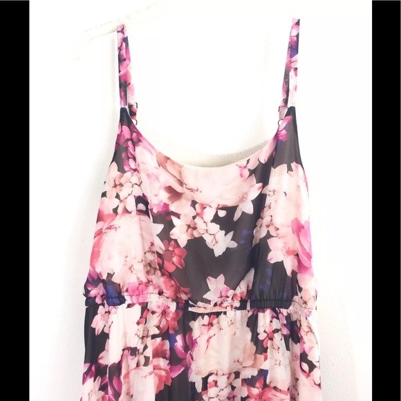 Lane Bryant Asymmetric Floral Maxi Dress 18/20 2X - Picture 3 of 8