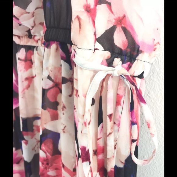 Lane Bryant Asymmetric Floral Maxi Dress 18/20 2X - Picture 5 of 8