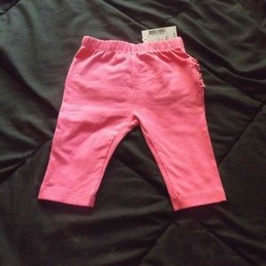 Pink Pants with Ruffle Bottom