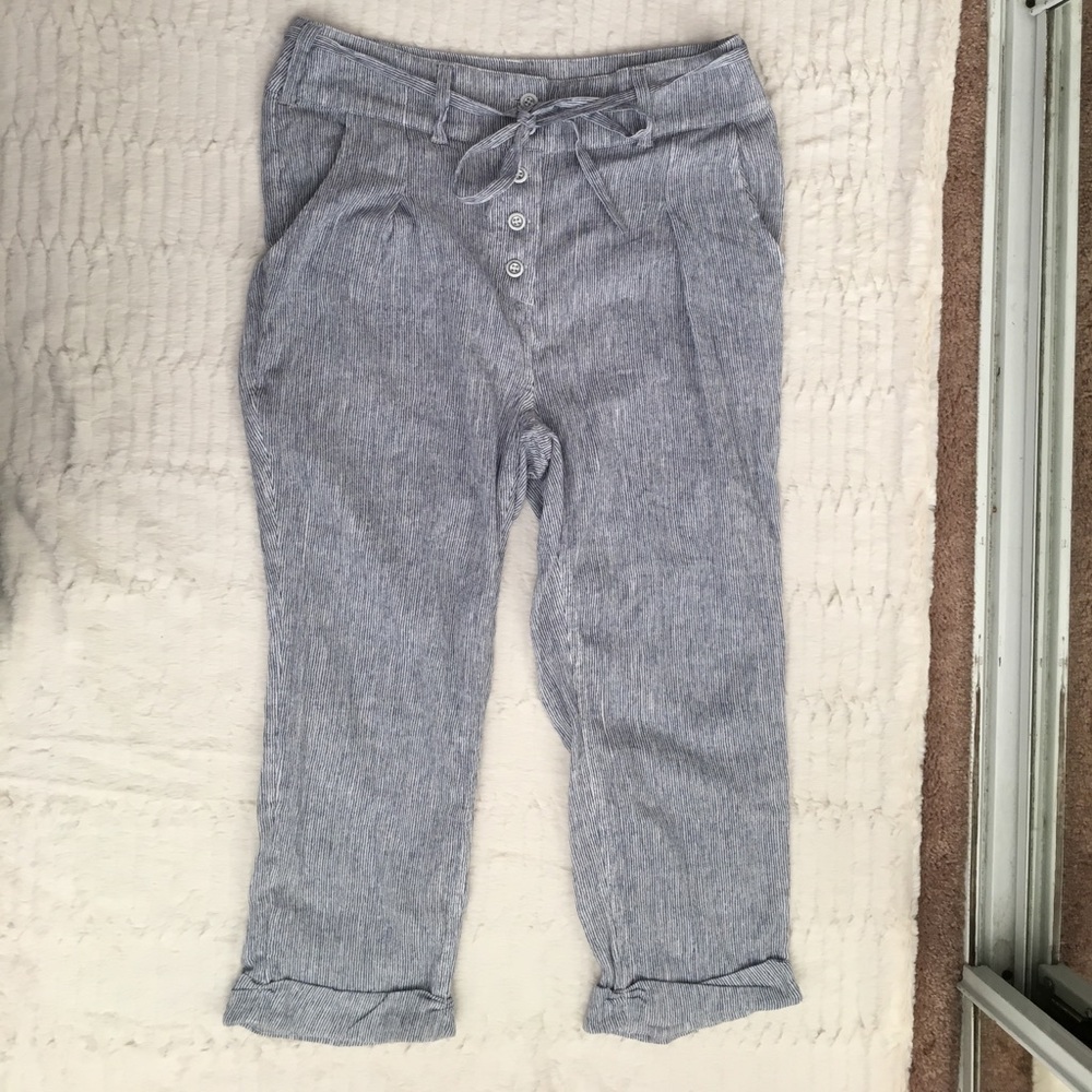 Victoria's Secret pinstripe cotton beach pants!