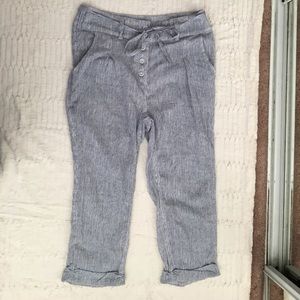 Victoria's Secret pinstripe cotton beach pants!