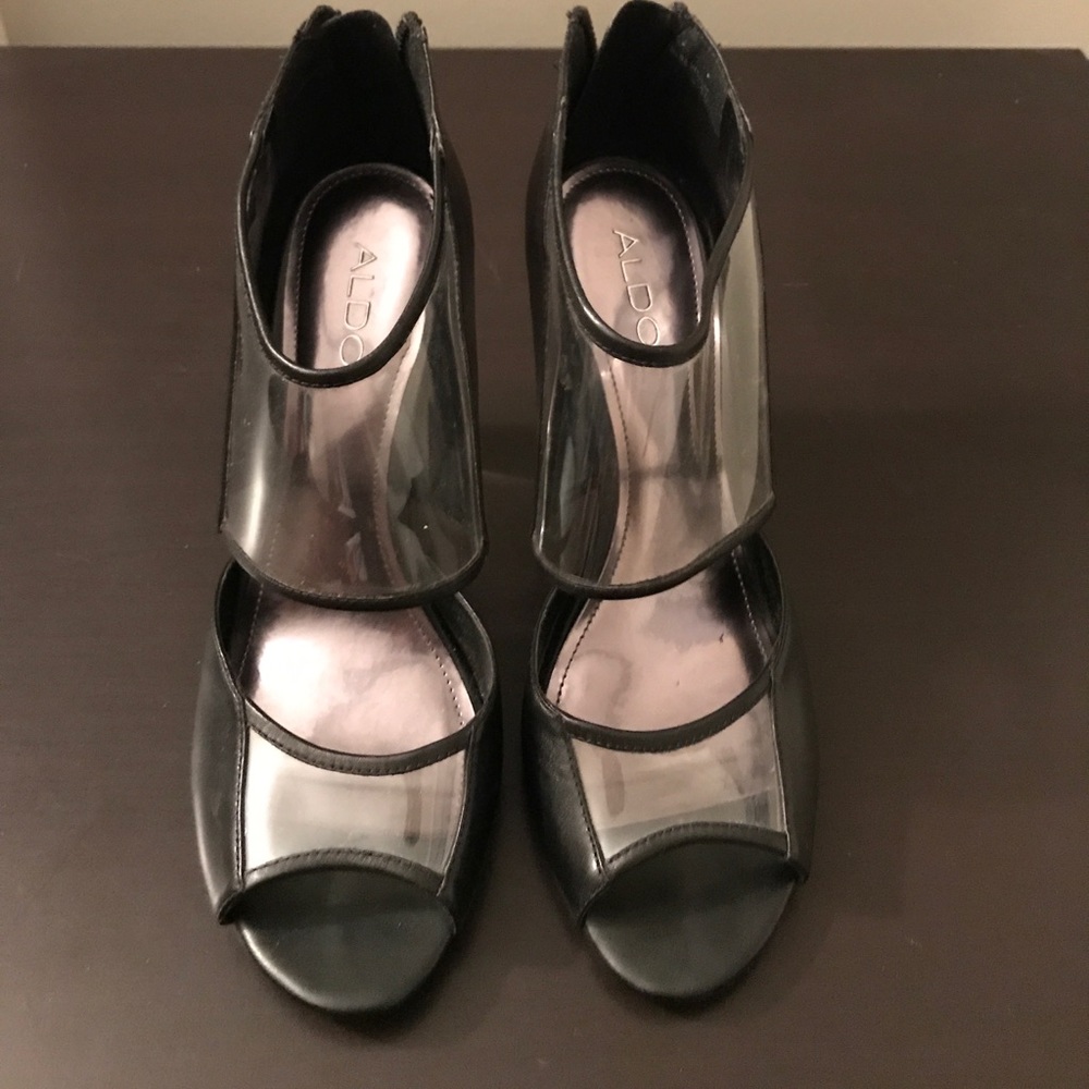Black & Clear wedge by Aldo