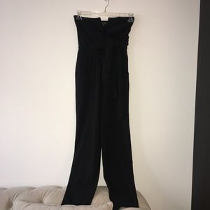 Black Tie-Front Jumper