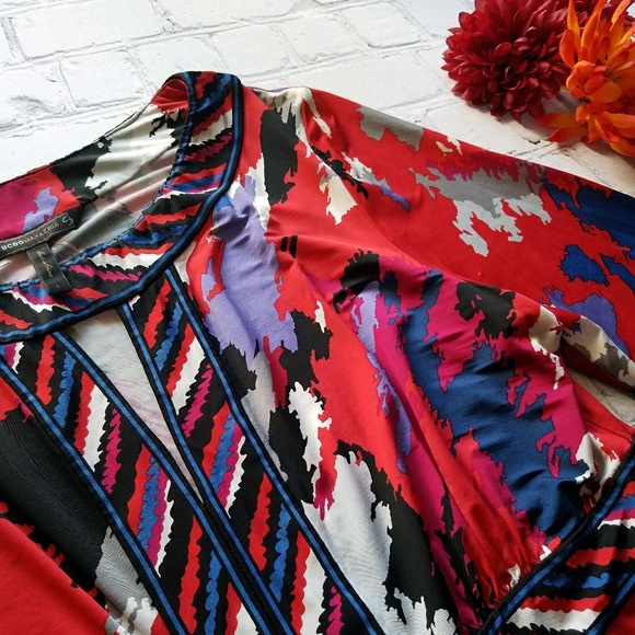 BCBG Maxazria Multi-Color Blouse Sz Large - Picture 3 of 5