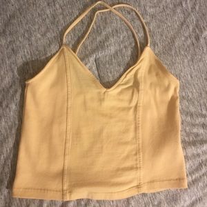 Dull yellow crop top, Medium, Never worn