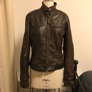 Vegan Leather Moto Jacket