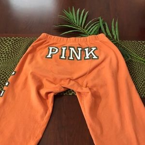 Pink brand college sweatpants. University of Miami