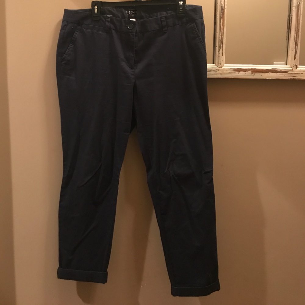 Navy cropped pants