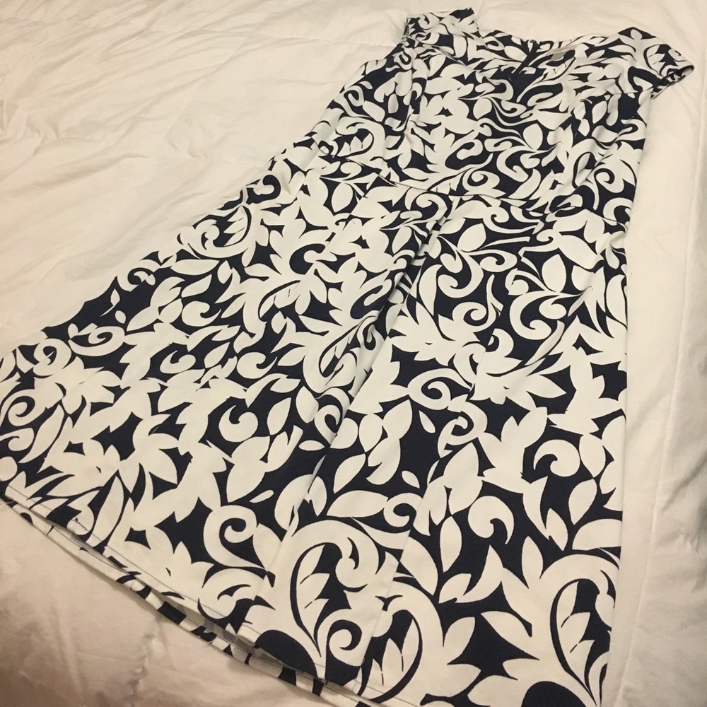 Navy and white Loft dress