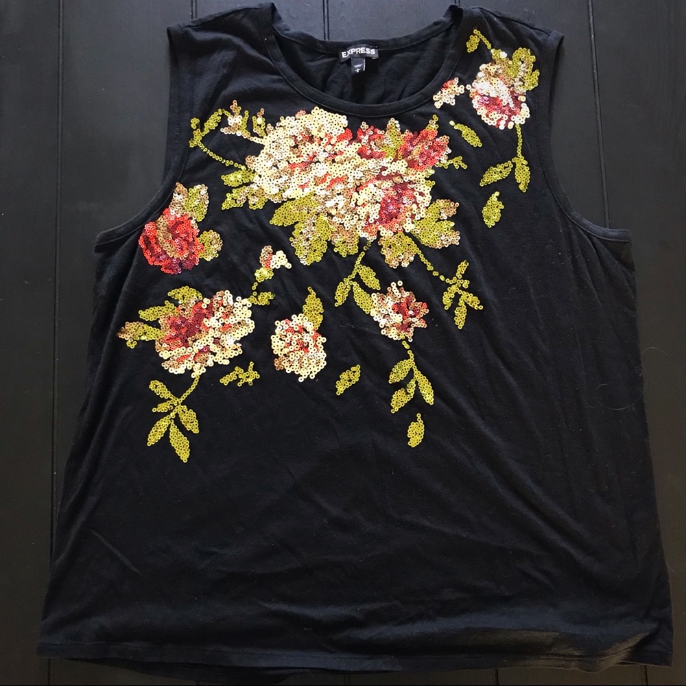 Express sequin top