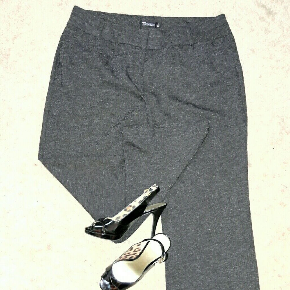 Black or grey textured dress slacks