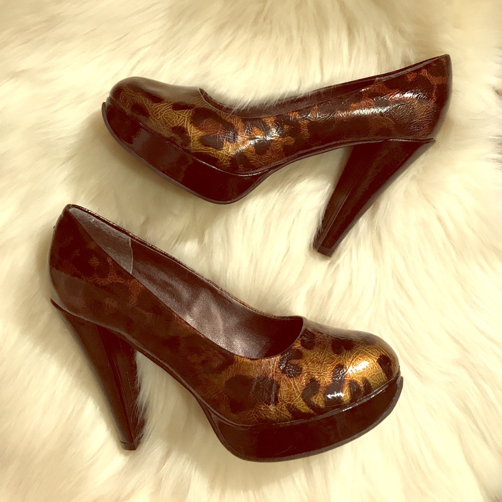 Madeline Animal Print Platform Heels
