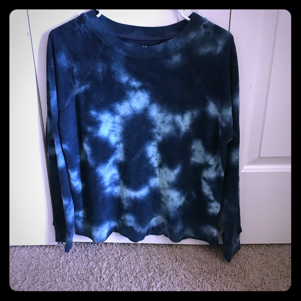 American Eagle Tye-Dye Terry Pull Over Sweater