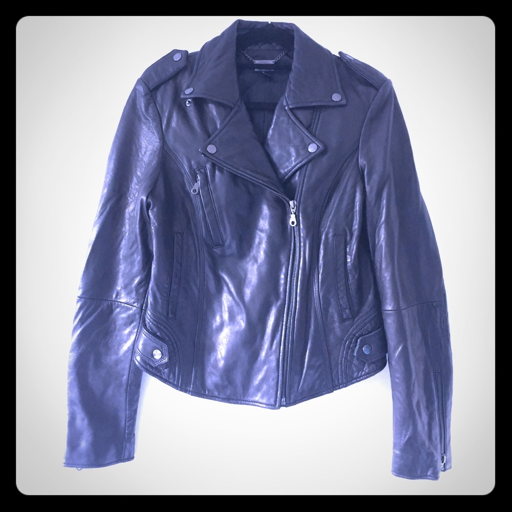 🚺 DKNY Real Lambskin Leather Jacket