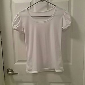 White puff sleeve shirt