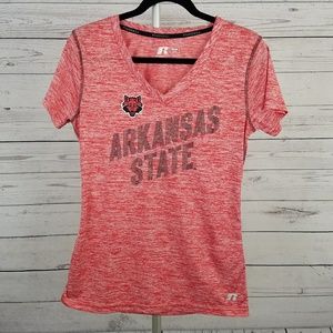 Women's Arkansas State V-neck Top Size Med (8/10)