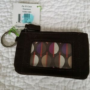 **SOLD** Zip ID Case Espresso Vera Bradley NWT