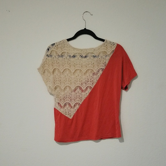 URBAN OUTFITTERS orange and cream knit top - Picture 3 of 3