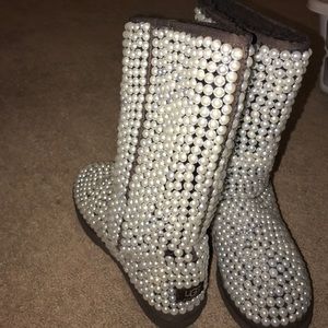 Pearled UGG boots.