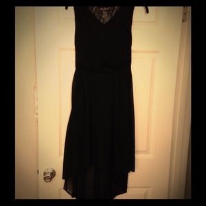 Black high low dress