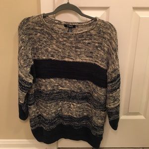 CHAPS XL Blue/Cream Striped sweater