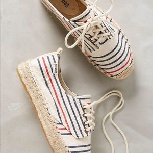 Brand new Soludos tie up platform espadrilles